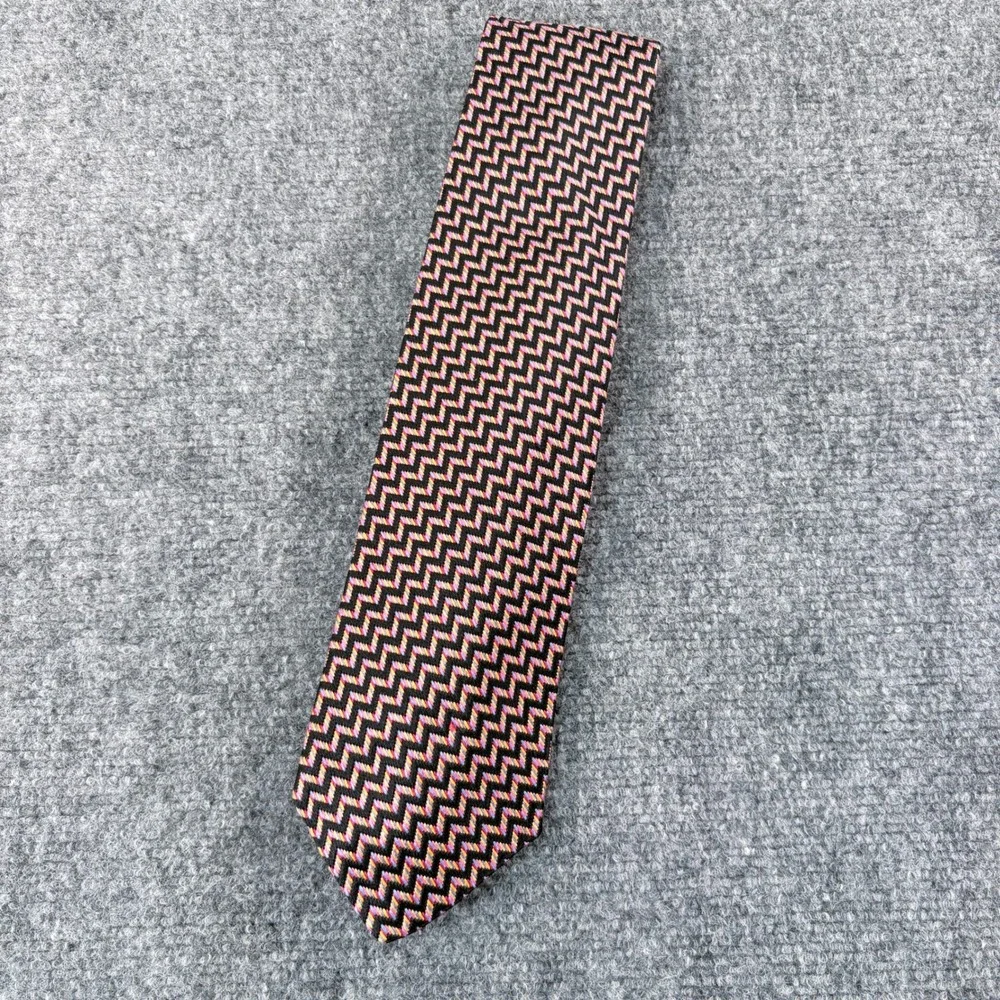 Robert Talbott Best of Class Oak Hall Silk Tie Chevron Zigzag Multi-Color USA
